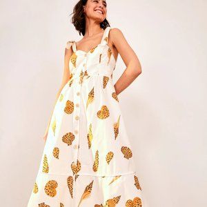 Farm Rio, Leopard Shell Midi Dress - NEW WITH TAGS